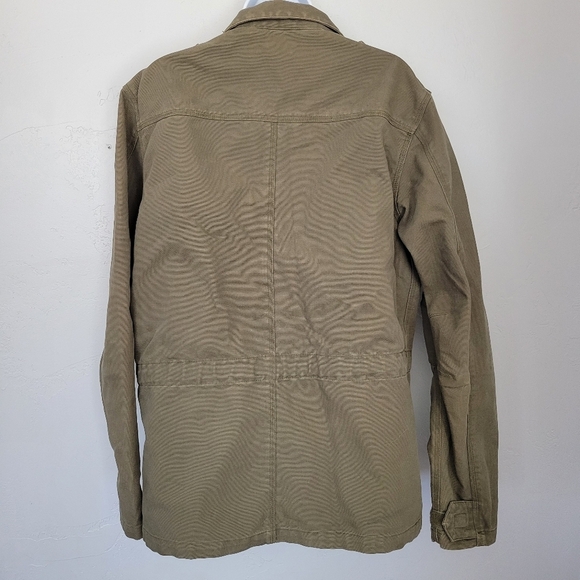 Carhartt Women's Medium Olive Green Canvas Utility Military Jacket Coat Workwear - Picture 2 of 12